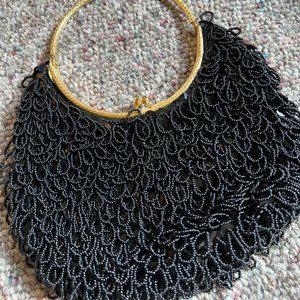 Le Regale Black Beaded handbag